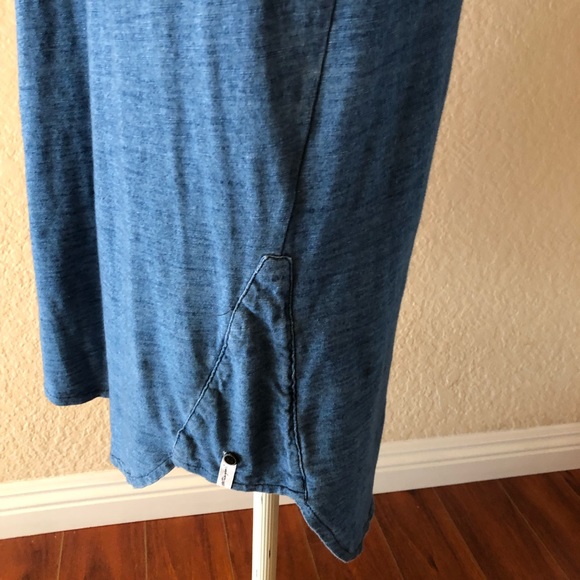 One X Oneteaspoon Blue Cotton Drifter Throwover Sleeveless Tank Midi Dress - Picture 6 of 10